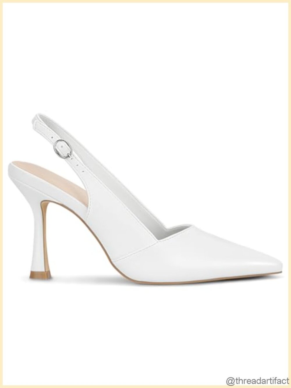 LOOPCHARM Women's Slingback Pointed Toe 3.15 Inch Stiletto High Heels
